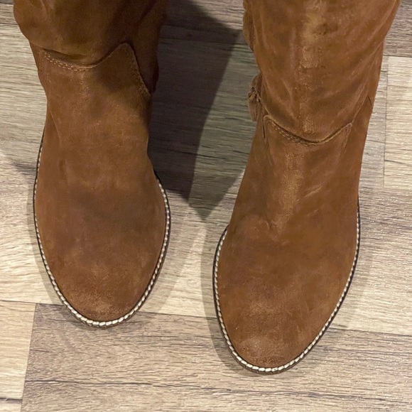 Steve Madden Brown with Suede Finish Palisade Chestnut Leather Knee High Boots - Picture 7 of 15